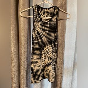 Foznia Tie Dyed Racer back tank top - White, Gray, Black - Small